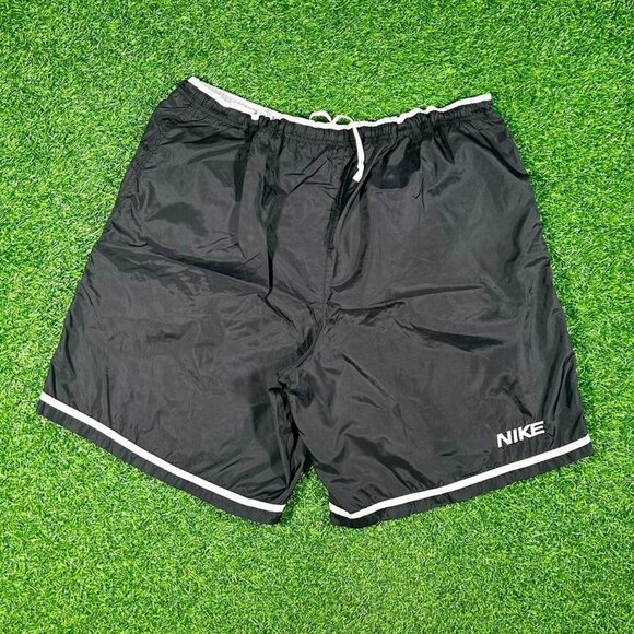 vintage Y2K Nike black and white windbreaker shorts - Picture 1 of 4